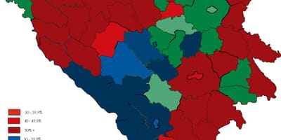 Bosnia religión mapa
