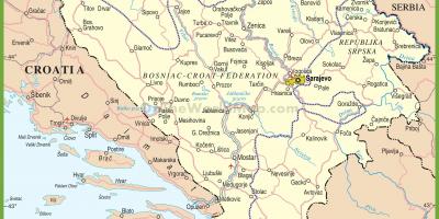 Mapa de Bosnia carretera