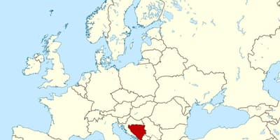 Mapa de Bosnia ubicación en el mundo