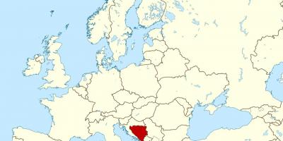 Mapa de Bosnia ubicación en el mundo