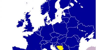 Mapa de Bosnia y Herzegovina europa