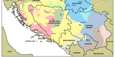 Mapa de Bosnia hac 