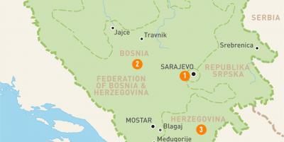 Mapa de sarajevo Bosnia